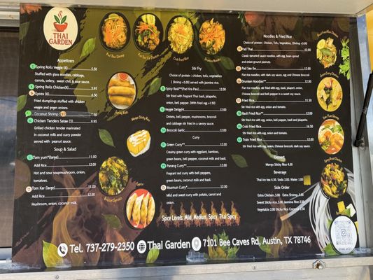 Menu photo 1 Thai Garden Austin, TX