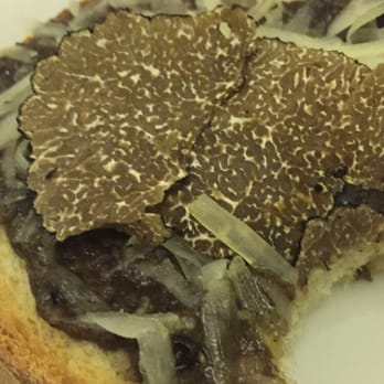 Osteria Barberini - Close up of the black truffle bruschetta - Seafood Near Me - Rome, RM Osteria Barberini - Close up of the black truffle bruschetta - Seafood Near Me - Rome, RM