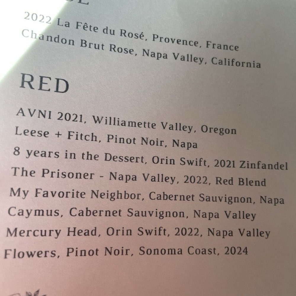Château - Wine list with a typo. Can you spot it? - Cocktail Bars Near Me - Walnut Creek, California Château - Wine list with a typo. Can you spot it? - Cocktail Bars Near Me - Walnut Creek, California
