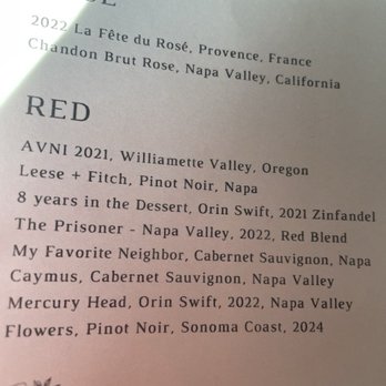 Château - Wine list with a typo. Can you spot it? - Cocktail Bars Near Me - Walnut Creek, California