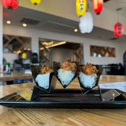 Tokyo Cafe - Happy hour special: spicy salmon seaweed tacos