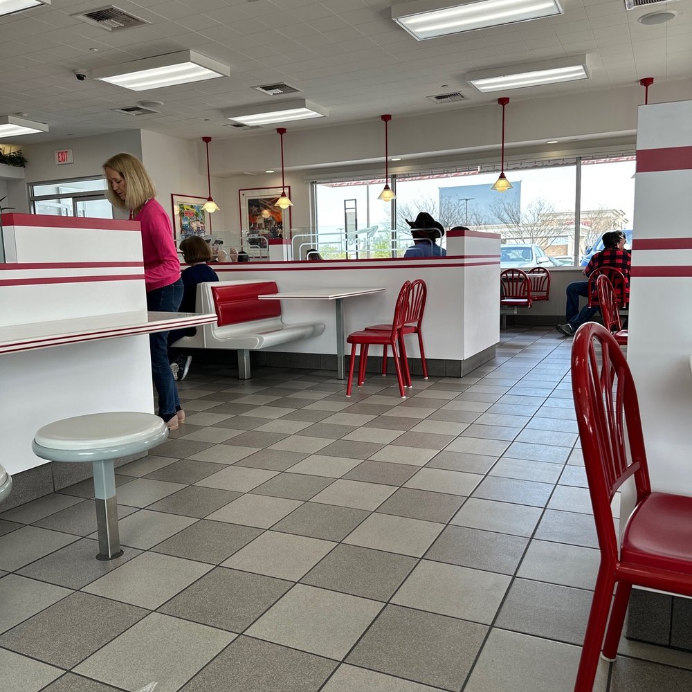 In N Out Burger - diners waiting for customers - Burgers Near Me - Cedar Park, Texas