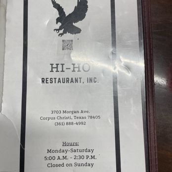 Hi-Ho Restaurant - Hi-Ho Menu Corpus -Christi,Tx - Mexican Near Me - Corpus Christi, Texas