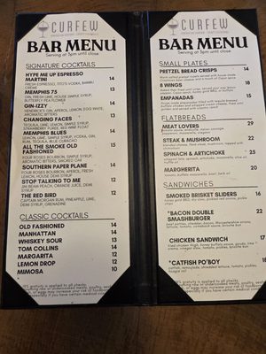 Menu photo 2 Curfew Memphis, TN