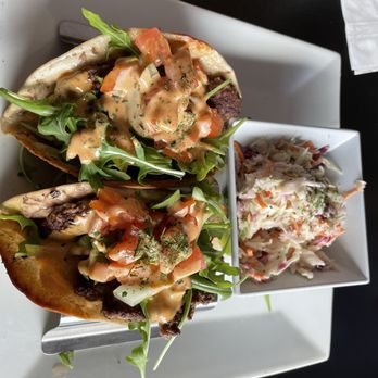 Finger Lakes Public House - Smash burger tacos with fire pit mayo with side of coleslaw - Pubs Near Me - Canandaigua, New York Finger Lakes Public House - Smash burger tacos with fire pit mayo with side of coleslaw - Pubs Near Me - Canandaigua, New York