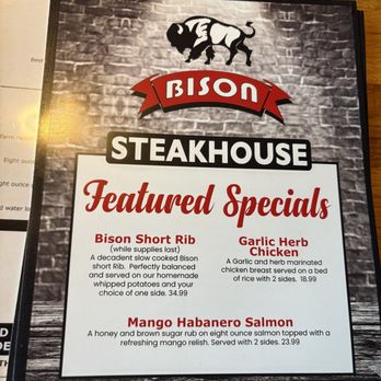 Bison Steakhouse - Steakhouses Near Me - Broken Arrow, Oklahoma Bison Steakhouse - Steakhouses Near Me - Broken Arrow, Oklahoma