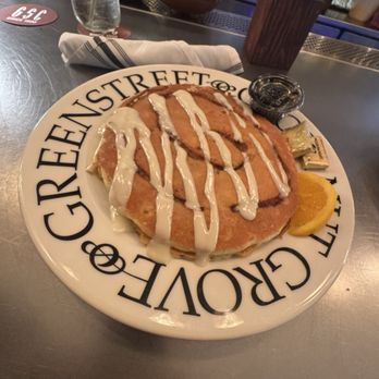 Greenstreet Cafe - Cinnamon Swirl Pancakes - Breakfast & Brunch Near Me - Miami, Florida Greenstreet Cafe - Cinnamon Swirl Pancakes - Breakfast & Brunch Near Me - Miami, Florida