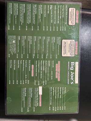 Menu photo 5 Big Joe's - San Bruno San Bruno, CA