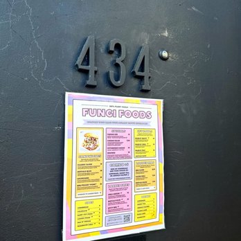 Fungi Foods - Menu on front door listing address - Vegan Near Me - Oakland, California Fungi Foods - Menu on front door listing address - Vegan Near Me - Oakland, California