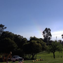 Rainbow appears just as people gather for service to start.  This is a very special place!