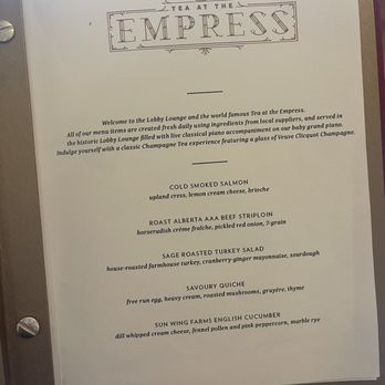 Q at The Empress - Food menu - Seafood Near Me - Victoria, British Columbia