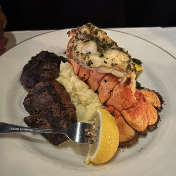 Choplin's Restaurant - "Land and Sea" Beef Tenderloin medallions & 9oz Maine Lobster Tail. - Seafood Near Me - Cornelius, North Carolina Choplin's Restaurant - "Land and Sea" Beef Tenderloin medallions & 9oz Maine Lobster Tail. - Seafood Near Me - Cornelius, North Carolina
