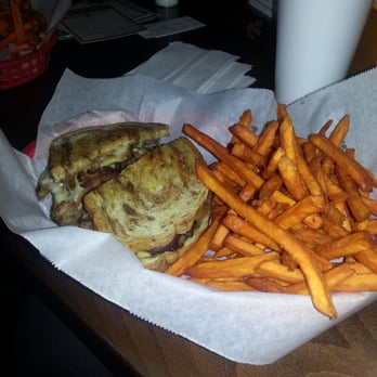 Mill Street Eats - Buffalo on Rye with pepper jack n set potato fries. A blackberry cobbler n peppermint bark shake too. Oh my yum. - Burgers Near Me - Morrison, Colorado