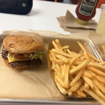Sizzle Shack Burger - Single Classic burger and fresh crispy fries. Durable yum! - Breakfast & Brunch Near Me - El Cajon, California Sizzle Shack Burger - Single Classic burger and fresh crispy fries. Durable yum! - Breakfast & Brunch Near Me - El Cajon, California