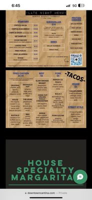 Menu photo 2 Downtown Cantina Weatherford, TX