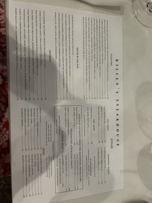 Menu photo 5 Killens Steakhouse Pearland, TX Menu photo 5 Killens Steakhouse Pearland, TX