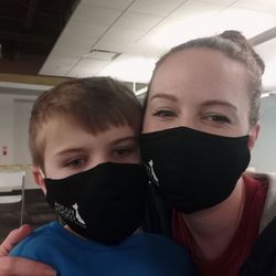 Sandy Springs Fire Department - Station 2 - Me and Connor after getting out vaccine !
