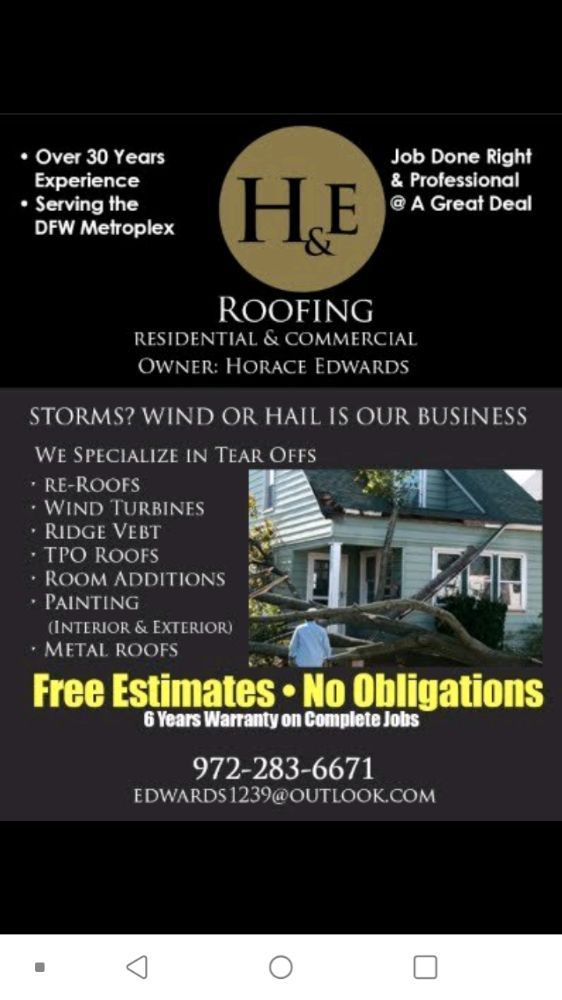 Slide of H & E Roofing