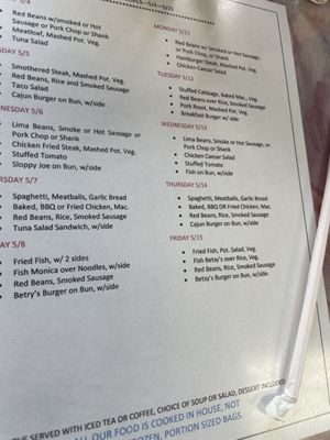 Menu photo 1 Betsys Pancake House New Orleans, LA Menu photo 1 Betsys Pancake House New Orleans, LA