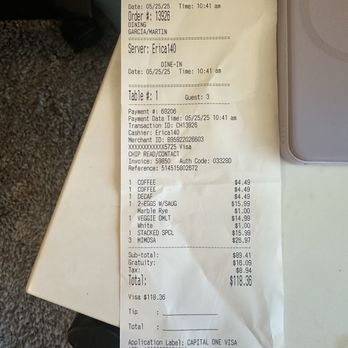 Stacked - They force you to pay 18% for GRATUITY. We were 3 people. And automatically she took her tip. - Breakfast & Brunch Near Me - Crestwood, Illinois