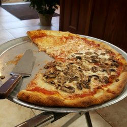Massimo's Pizza - Half cheese half mushroom pie. Great place great pizza