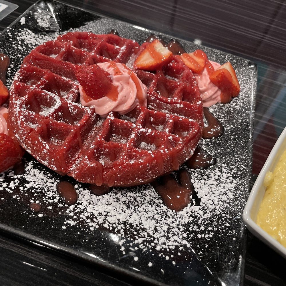 Superhero Chefs - Strawberry Waffle & Grits-where's my cheese?? - Breakfast & Brunch Near Me - Huntsville, Alabama Superhero Chefs - Strawberry Waffle & Grits-where's my cheese?? - Breakfast & Brunch Near Me - Huntsville, Alabama