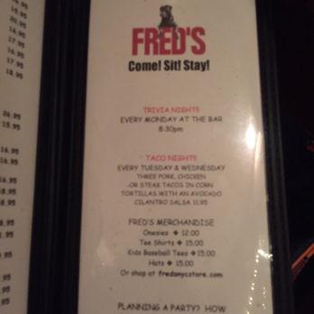 Fred's Restaurant - Menu - Breakfast & Brunch Near Me - New York, New York Fred's Restaurant - Menu - Breakfast & Brunch Near Me - New York, New York