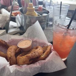 Shortie C’s - Onion rings and metropolitan dragon mocktail menu