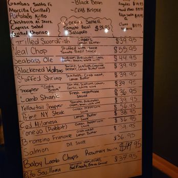Cafe Seville - Daily menu of offerings - fresh and mostly from the Sea - Spanish Near Me - Fort Lauderdale, Florida