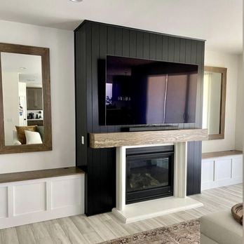Rustique by J&P - Accent Wall, Fireplace Mantle & Cabinets - Carpenters Near Me