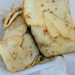 The Roti King - Chicken Roti before I dug into it.