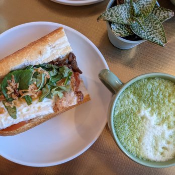 The Breakfast Den - Shaken Steak and Eggs Banh Mi and Green Tea Matcha Latte - Breakfast & Brunch Near Me - Philadelphia, Pennsylvania The Breakfast Den - Shaken Steak and Eggs Banh Mi and Green Tea Matcha Latte - Breakfast & Brunch Near Me - Philadelphia, Pennsylvania