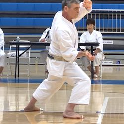 JKA of San Francisco Bay - JKA of San Francisco Bay Chief Instructor T.J. Stiles performing kata during a rank examination.