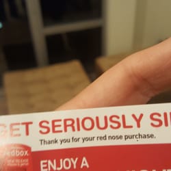 Walgreens - Get a free red box rental with purchase of a red nose. Great cause.