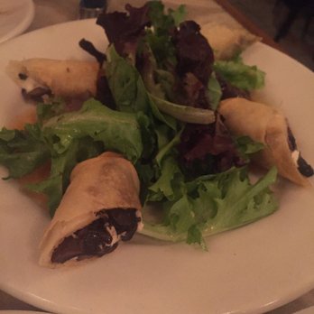 Panza - Wild mushroom and goat cheese spring rolls - Italian Near Me - Boston, Massachusetts Panza - Wild mushroom and goat cheese spring rolls - Italian Near Me - Boston, Massachusetts