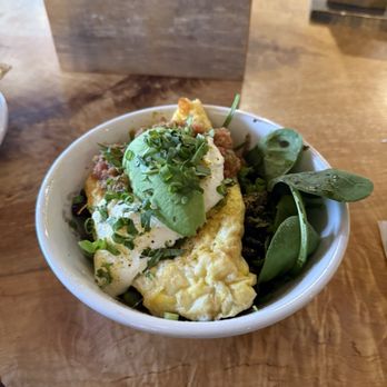 Active Culture - Breakfast bowl over spinach - Vegetarian Near Me - Bend, Oregon