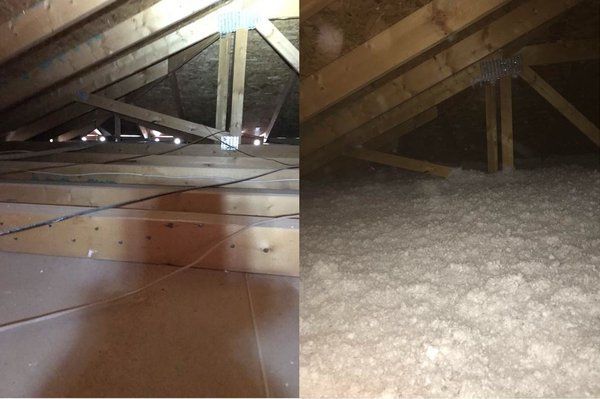 Insulation removal and spray foam attic - We removed all the insulation in the Attic along with rat droppings and trash and dirt that had built up over the years then we completely seal the attic with open cell spray foam by doing so we cut their electric bill in half their house is much more quiet and they're not having the dust build-up like they used to great job guys