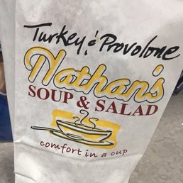 a bag of soup and salad