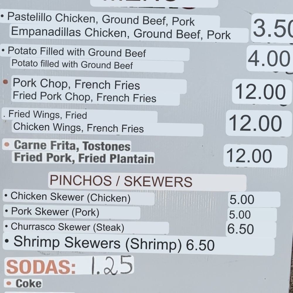 Cositas Ricas - Translated menu - Barbeque Near Me - Playa Sun Bay, Puerto Rico Cositas Ricas - Translated menu - Barbeque Near Me - Playa Sun Bay, Puerto Rico