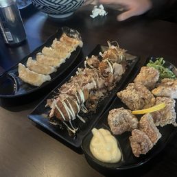 Gyoza, Takoyaki, Chicken Karaage Gyoza, Takoyaki, Chicken Karaage