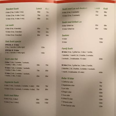 Menu photo 2 Gala Sushi House Gävle, X
