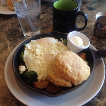 Sage Biscuit Cafe - Mediterranean Skillet (with broccoli instead of spinach) - Breakfast & Brunch Near Me - Bradenton, Florida Sage Biscuit Cafe - Mediterranean Skillet (with broccoli instead of spinach) - Breakfast & Brunch Near Me - Bradenton, Florida