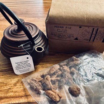 Old Barrel Tea Company - Pecan pie tea + cute cast iron tea kettle (p.s. the candied roasted pecans I made and were not from the store). - Tea Rooms Near Me - Albuquerque, New Mexico Old Barrel Tea Company - Pecan pie tea + cute cast iron tea kettle (p.s. the candied roasted pecans I made and were not from the store). - Tea Rooms Near Me - Albuquerque, New Mexico