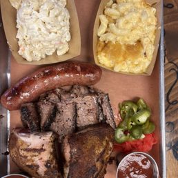 Two item combo and added the house made garlic sausage-great stuff! Two item combo and added the house made garlic sausage-great stuff!