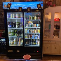 Worlds Most Famous Brewery - Fridge of beers and vodka selzers
