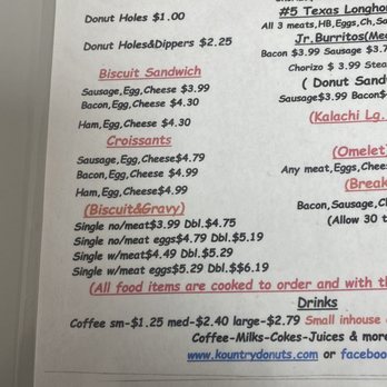 Kountry Donuts - Menu - Donuts Near Me - Dumas, Texas Kountry Donuts - Menu - Donuts Near Me - Dumas, Texas
