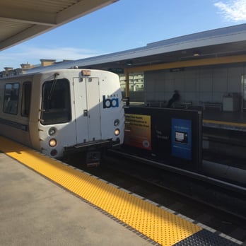 BART - Union City Station - 10 Cars SF Daly City Train on platform 2. - Public Transportation Near Me - Union City, California