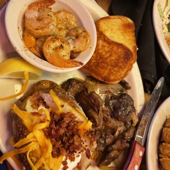 Texas Roadhouse - 6 oz sirloin & grilled shrimp - Barbeque Near Me - Rialto, California Texas Roadhouse - 6 oz sirloin & grilled shrimp - Barbeque Near Me - Rialto, California