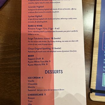 Yasubee - drink and dessert menu - Ramen Near Me - New York, New York Yasubee - drink and dessert menu - Ramen Near Me - New York, New York