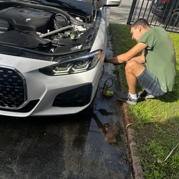 Andrew changing brake fluid